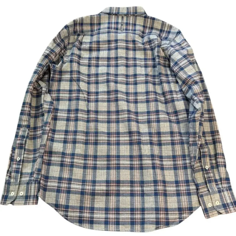 Banana Republic Luxe Flannel Slim Fit M – Blue Plaid